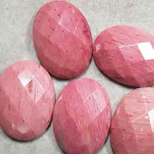 22X30MM FACETED OVAL CABOCHON NEW RHODONITE(4PCS/BAG)